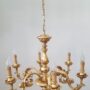 LAMPADARIO-IN-LEGNO-DECORO-FOGLIA-ORO-6-LUCI-CUCINA-STANZA-SALOTTO-152555112119