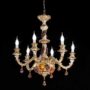 LAMPADARIO-SOSPENSIONE-IN-CERAMICA-AVORIO-E-ORO-CON-FRUTTA-6-LUCI-152036036459