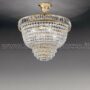 LAMPADARIO-SOSPENSIONE-ROMA-CON-CRISTALLI-STRUTTURA-ORO-O-CROMO-6-LUCI-162981255369