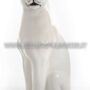 LEOPARDO-SEDUTO-IN-CERAMICA-BIANCA-ANIMALI-TIGRE-PANTERA-LEONE-ARREDO-CASA-162879140059