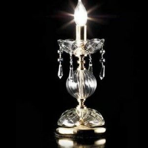 MARIA TERESA LUMETTO IN VETRO E CRISTALLI CON FINITURE ORO 1 LUCE