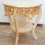 TAVOLINO-TONDO-LEGNO-FOGLIA-ORO-STRASS-AVORIO-DA-SALOTTO-ARREDO-CASA-SOGGIORNO-161932920049